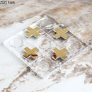 GobekUsa Acrylic Tic-Tac-Toe Chessboard Set: Geometric Artwork Ornaments & Chess Pieces