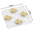 GobekUsa Acrylic Tic-Tac-Toe Chessboard Set: Geometric Artwork Ornaments & Chess Pieces