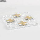 GobekUsa Acrylic Tic-Tac-Toe Chessboard Set: Geometric Artwork Ornaments & Chess Pieces