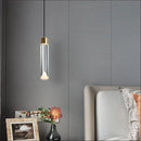 GobekUsa Clear Crystal Copper Pendant Light for Dining, Kitchen, Bedroom - Adjustable G4 Bulb