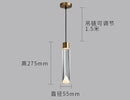 GobekUsa Clear Crystal Copper Pendant Light for Dining, Kitchen, Bedroom - Adjustable G4 Bulb
