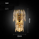 GobekUsa Crystal LED Wall Sconce Light for Bedroom and Corridor