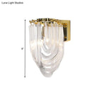 GobekUsa Modern Clear Glass Geometric Wall Sconce - 1 Head Wall Lighting Fixture for Living Room