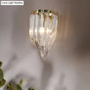 GobekUsa Modern Clear Glass Geometric Wall Sconce - 1 Head Wall Lighting Fixture for Living Room