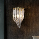 GobekUsa Modern Clear Glass Geometric Wall Sconce - 1 Head Wall Lighting Fixture for Living Room