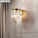 GobekUsa Modern Clear Glass Geometric Wall Sconce - 1 Head Wall Lighting Fixture for Living Room