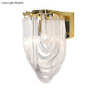 GobekUsa Modern Clear Glass Geometric Wall Sconce - 1 Head Wall Lighting Fixture for Living Room