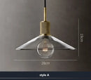GobekUsa Clear Glass LED Pendant Light Gold Metal ChandelierMarshalAsLED Hanging Lamp