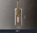 GobekUsa Clear Glass LED Pendant Light Gold Metal ChandelierMarshalAsLED Hanging Lamp