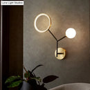 GobekUsa Minimalist Cream Glass LED Wall Sconce Lamp for Bedroom Lighting