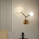GobekUsa Minimalist Cream Glass LED Wall Sconce Lamp for Bedroom Lighting