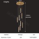 GobekUsa Cylindrical Stair Chandelier: Modern Attic Living Room Lighting