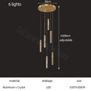 GobekUsa Cylindrical Stair Chandelier: Modern Attic Living Room Lighting
