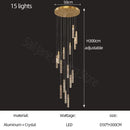 GobekUsa Cylindrical Stair Chandelier: Modern Attic Living Room Lighting