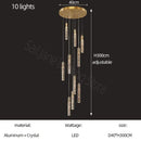 GobekUsa Cylindrical Stair Chandelier: Modern Attic Living Room Lighting
