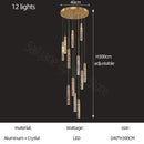 GobekUsa Cylindrical Stair Chandelier: Modern Attic Living Room Lighting
