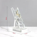 GobekUsa Crystal Staircase Statue: Golden Man Climbing Handicrafts Glass Home Decor