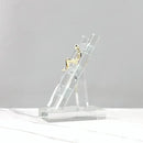 GobekUsa Crystal Staircase Statue: Golden Man Climbing Handicrafts Glass Home Decor