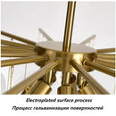 GobekUsa Glass LED Chandelier 50cm Diameter for Living Room, Dining, Island - Lighting Fixtures