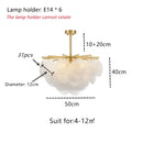 GobekUsa Glass LED Chandelier 50cm Diameter for Living Room, Dining, Island - Lighting Fixtures