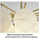 GobekUsa Glass LED Chandelier 50cm Diameter for Living Room, Dining, Island - Lighting Fixtures