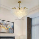 GobekUsa Glass LED Chandelier 50cm Diameter for Living Room, Dining, Island - Lighting Fixtures