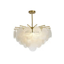 GobekUsa Glass LED Chandelier 50cm Diameter for Living Room, Dining, Island - Lighting Fixtures