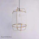 GobekUsa Bamboo Linen Pendant Light Fixture for Restaurant and Clothing Store