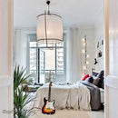 GobekUsa Bamboo Linen Pendant Light Fixture for Restaurant and Clothing Store