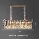 GobekUsa Gray/Clear Crystal K9 LED Pendant Lamp for Modern Luxury Living Room