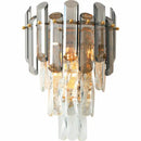 GobekUsa Gray/Clear Crystal K9 LED Pendant Lamp for Modern Luxury Living Room