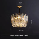GobekUsa Gray/Clear Crystal K9 LED Pendant Lamp for Modern Luxury Living Room