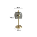 GobekUsa Glass Table Lamp: Modern Nordic Design for Living Room Bedroom, Gold Luxury Décor