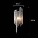 GobekUsa Gray Glass Wall Lamp - Modern Living Room Decor Sconce Light
