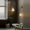 GobekUsa Gray Glass Wall Lamp - Modern Living Room Decor Sconce Light