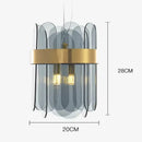 GobekUsa Gray Glass Wall Lamp - Modern Living Room Decor Sconce Light