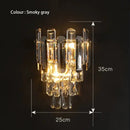 GobekUsa Gray Glass Wall Lamp - Modern Living Room Decor Sconce Light