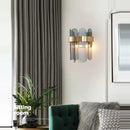 GobekUsa Gray Glass Wall Lamp - Modern Living Room Decor Sconce Light
