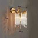 GobekUsa Gray Glass Wall Lamp - Modern Living Room Decor Sconce Light