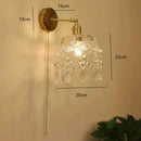 GobekUsa Gray Glass Wall Lamp - Modern Living Room Decor Sconce Light