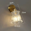 GobekUsa Gray Glass Wall Lamp - Modern Living Room Decor Sconce Light