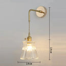 GobekUsa Gray Glass Wall Lamp - Modern Living Room Decor Sconce Light