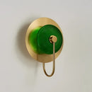 GobekUsa Green Glass Wall Sconce: Modern Nordic Gold Lighting Fixture for Living Room & Bedroom.