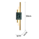 GobekUsa Green White Marble Wall Lamp - Luxury Golden Decor LED Light