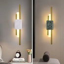 GobekUsa Green White Marble Wall Lamp - Luxury Golden Decor LED Light