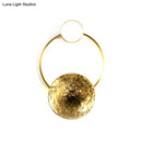 GobekUsa Minimalist Brass Orbit Wall Sconce - 10"/12.5"/17" Wide Light Fixture with White Light