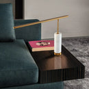 GobekUsa Gold L-Shaped LED Nightstand Lamp: Stylish Table Light with Marble Base