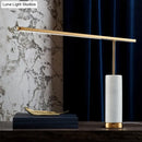GobekUsa Gold L-Shaped LED Nightstand Lamp: Stylish Table Light with Marble Base