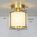 GobekUsa Column Glass Crystal Ceiling Light for Nordic Modern Home Decor