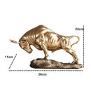 GobekUsa Bull Sculpture: Feng Shui Cattle Figurine for Office & Home Decor
